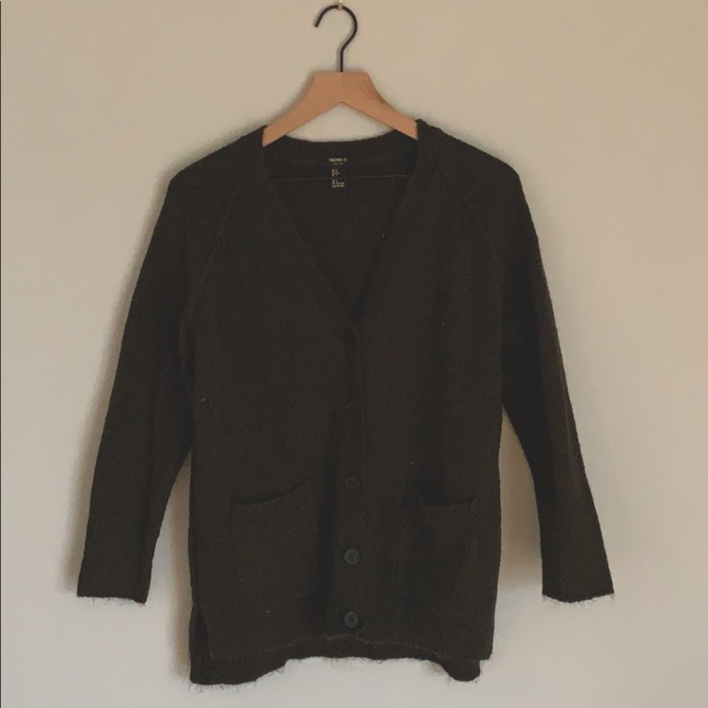 Olive green cozy Cardigan